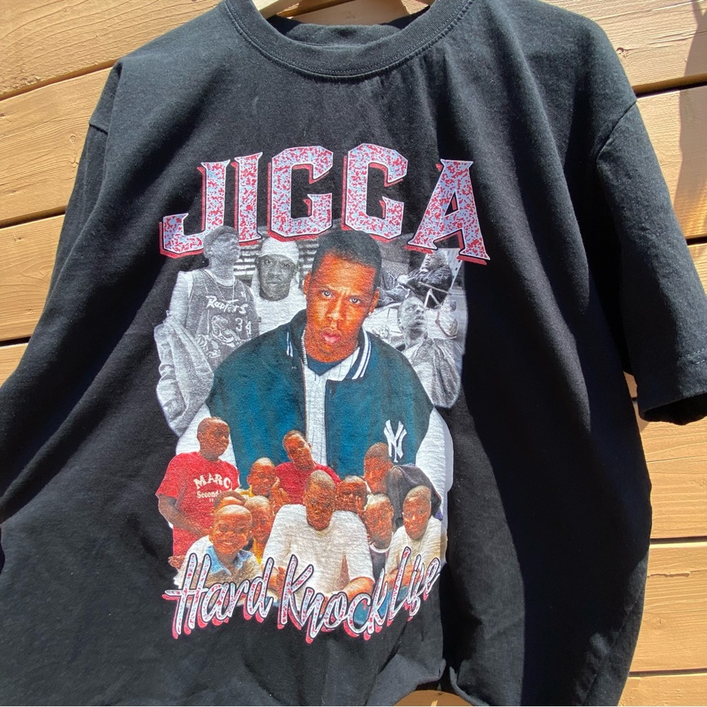 "Jigga" Jay-Z Hard Knock Life bootleg T-shirt in Black Men US XL